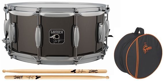 Gretsch Taylor Hawkins Steel Snare Drum, Drumstick and Snare Bag Pack
