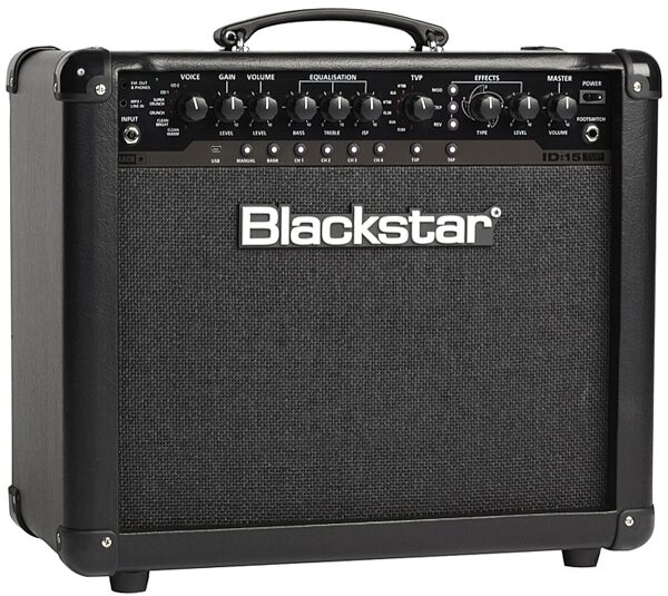 Blackstar ID15 Guitar Combo Amplifier (15 Watts, 1x10"), Angle