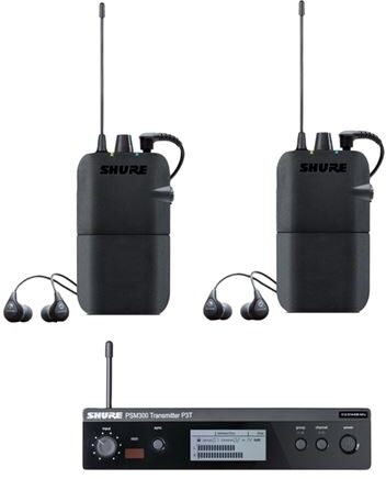Shure P3R PSM300 IEM Wireless Twin Pack In-Ear Monitor System with SE112 In-Ear Headphones, Main