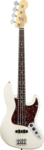 Fender American Standard Jazz Electric Bass, Rosewood Fingerboard with Case, Olympic White