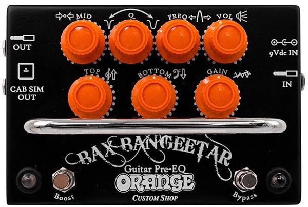 Orange Bax Bangeetar Preamp Equalizer Pedal, Black