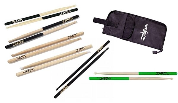Zildjian 5B Sampler Drumstick Package with Drumstick Bag, Main