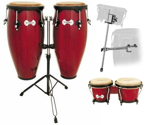 Toca Synergy Congas (with Stand), Rio Red with Stand