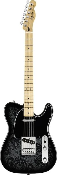 Fender Special Run Black Paisley Standard Telecaster Electric Guitar (Maple Fingerboard), Main