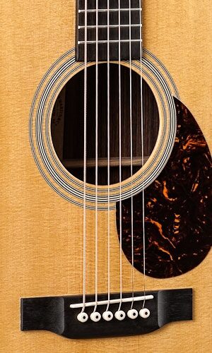 Martin OM-28E Retro Acoustic-Electric Guitar (with Case), Soundhole