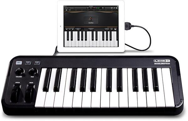 Line 6 Mobile Keys 25 Keyboard Controller, 25-Key, with iPad Connected