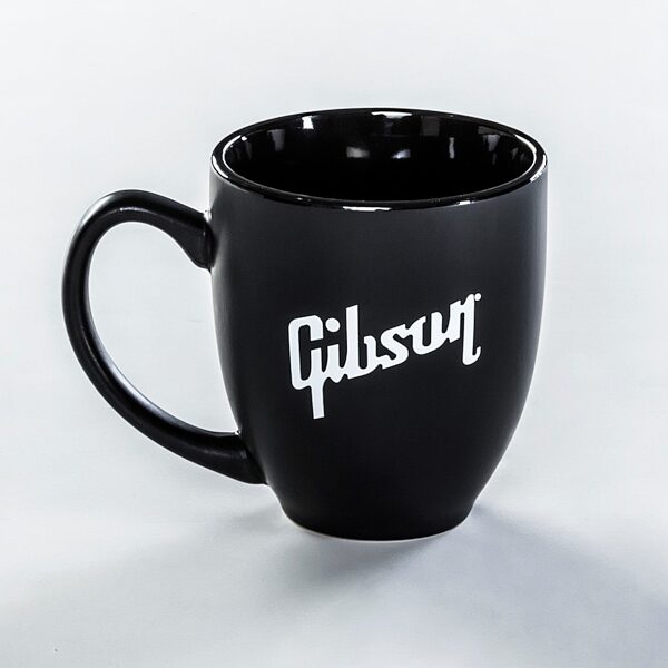 Gibson Classic Mug, Black with White Logo, bw