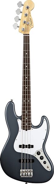 Fender American Standard Jazz Electric Bass, Rosewood Fingerboard with Case, Charcoal Frost Metallic
