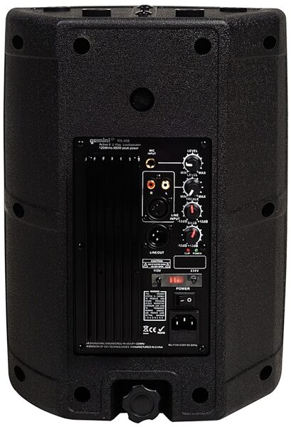 Gemini RS408 Powered PA Speaker (1x8"), Back