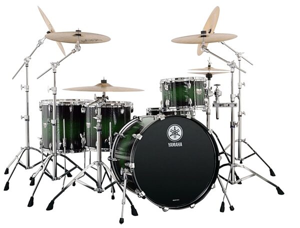 Yamaha RT2F5AH Rock Tour Drum Shell Kit, 5-Piece, Textured Green Sunburst