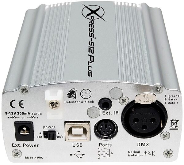 Chauvet DJ Xpress 512 Plus DMX Lighting Controller (USB to DMX Adapter), Back