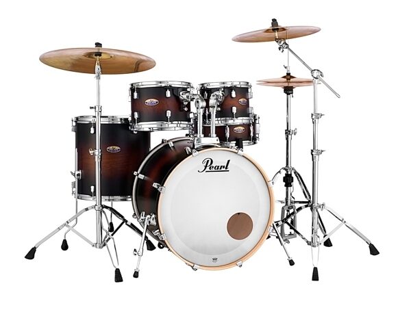Pearl DM925S Decade Maple Drum Shell Kit, 5-Piece, Satin Burst Angle