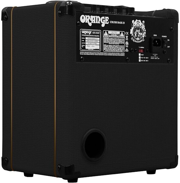 Orange Crush Bass 25 Bass Combo Amplifier (25 Watts, 1x8"), Black, Black 3