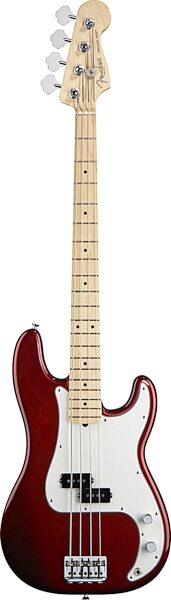 Fender American Standard Precision Electric Bass, Maple Fingerboard with Case, Candy Cola