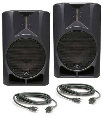 Peavey Impulse 12D Powered Loudspeaker (1200 Watts, 1x12"), Pair with Power Cables