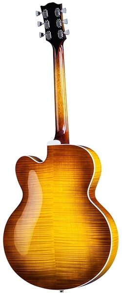 Gibson Custom Solid Formed 17 Venetian Electric Guitar, Sunset Tea Angle--Back