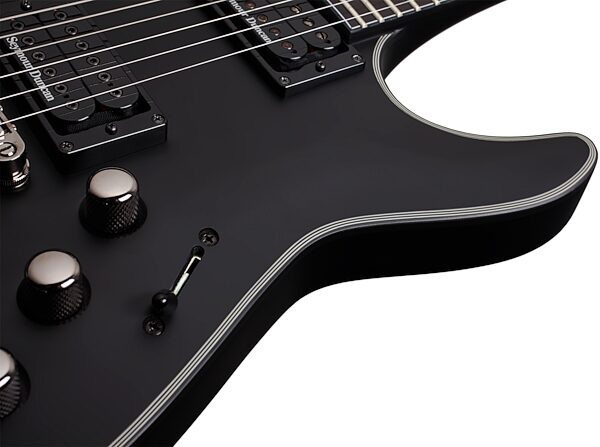 Schecter BlackJack SLS C-1 Passive Electric Guitar, Satin Black Binding
