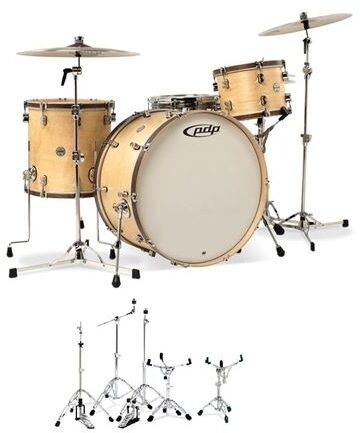 Pacific Drums Concept Maple Classic Drum Shell Kit, 3-Piece, Pack