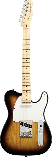 Fender American Standard Telecaster Electric Guitar, Maple Fingerboard with Case, 2-Tone Sunburst