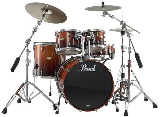 Pearl MCX924X Maple Drum Shell Kit, 4-Piece, Chesnut Fade