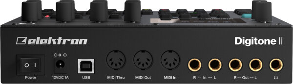 Elektron Digitone II Desktop Synthesizer, New, Action Position Back