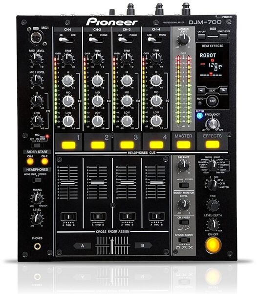 Pioneer DJM-700 4-Channel DJ Digital Mixer, Black