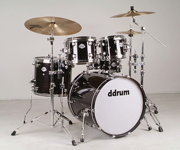 DDrum Dominion Ash Pocket 22 5-Piece Drum Shell Kit, Black