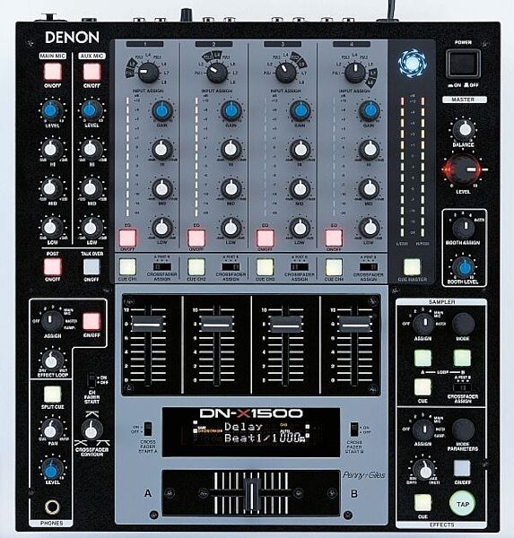 Denon DNX1500 4-Channel DJ Mixer with Effects, Main