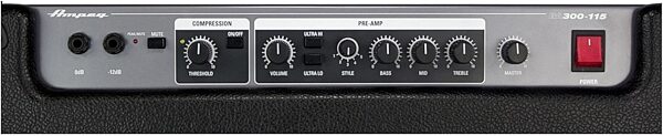 Ampeg BA300/115 Bass Combo Amplifier (300 Watts, 1x15 in.), Control Panel