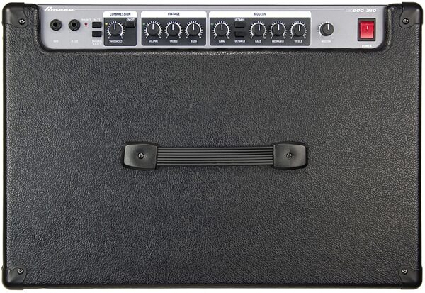 Ampeg BA600-210 Bass Combo Amplifier (600 Watts, 2x10 in.), Top