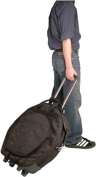 On-Stage CBT4200D DrumFire Deluxe Cymbal Bag with Trolley, In Use