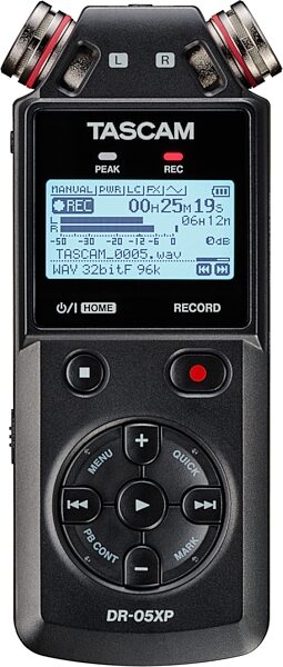 TASCAM DR-05XP 32-bit Portable Digital Recorder, New, Action Position Back
