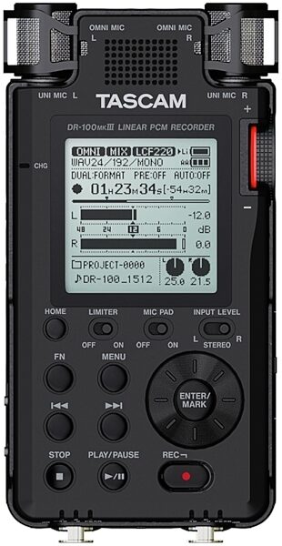 TASCAM DR-100mkIII Handheld Digital Stereo Recorder, Main
