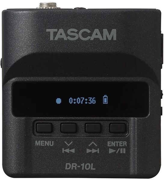 TASCAM DR-10L Digital Audio Recorder (with Lavalier Microphone), Black, DR-10L, Front