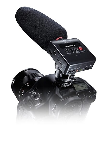 TASCAM DR-10SG Shotgun Microphone and Digital Recorder, In Use
