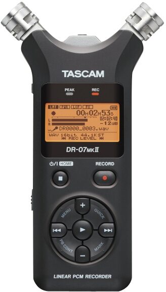 TASCAM DR-07mkII Portable Digital Recorder, Open