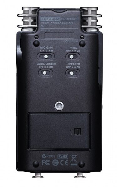 TASCAM DR100 MKII Portable Digital Recorder, Rear