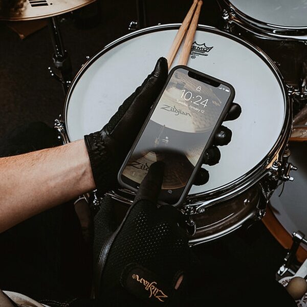 Zildjian Touchscreen Drummer's Gloves, Medium, Action Position Back