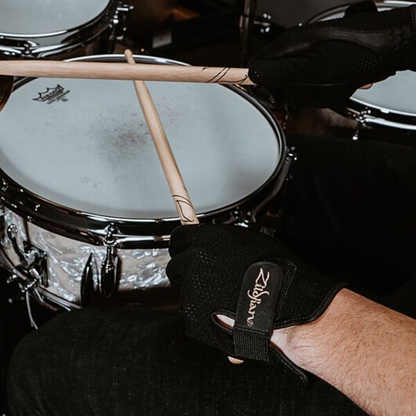 Zildjian Touchscreen Drummer's Gloves, Large, Action Position Back