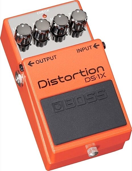 Boss DS-1X Distortion Pedal, New, Angle