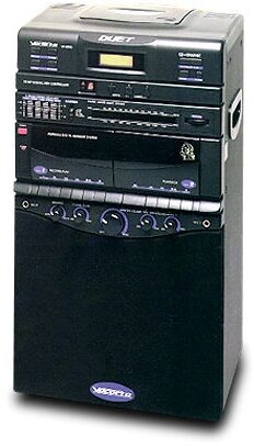VocoPro DUET-II CD/CD+G Dual Cassette AM/FM Karaoke System, Main