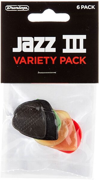 Dunlop PVP103 Jazz III Pick Variety Pack, New, Action Position Back