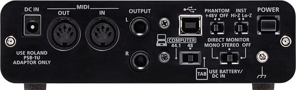 Roland DUO-CAPTURE EX USB Audio Interface, Back