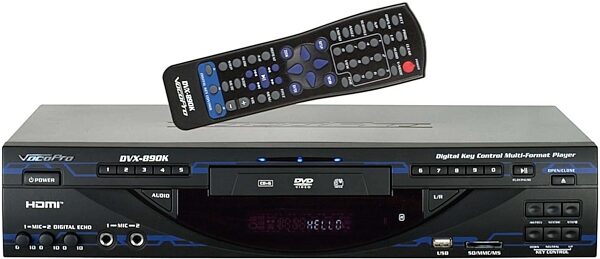 VocoPro DVX-890K Multi-Format Digital Key Control Karaoke Player, Blemished, Main