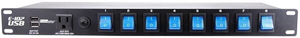 Eliminator E-107 USB Rack Mount Power Supply, New, Action Position Back
