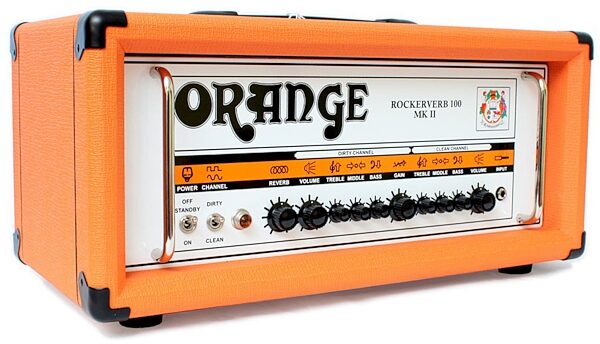 Orange RK100HTCMKII Rockerverb 100 MK II Guitar Twin Amplifier Head (100 Watts), Left