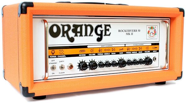 Orange RK50HTCMKII Rockerverb 50 MKII Guitar Amplifier Head (50 Watts), Left