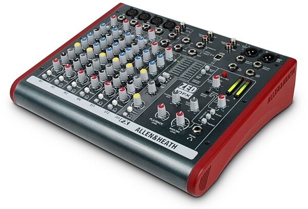 Allen and Heath ZED-10FX 10-Channel Mixer with USB Interface, New, Angle