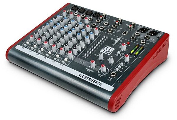 Allen and Heath ZED-10 10-Channel Mixer with USB Interface, Angle