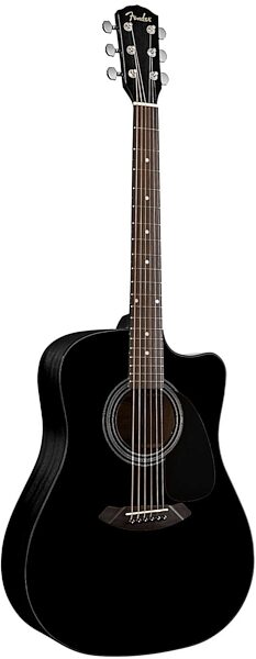 Fender CD-60CE Classic Design Cutaway Acoustic-Electric Guitar (with Case), Black